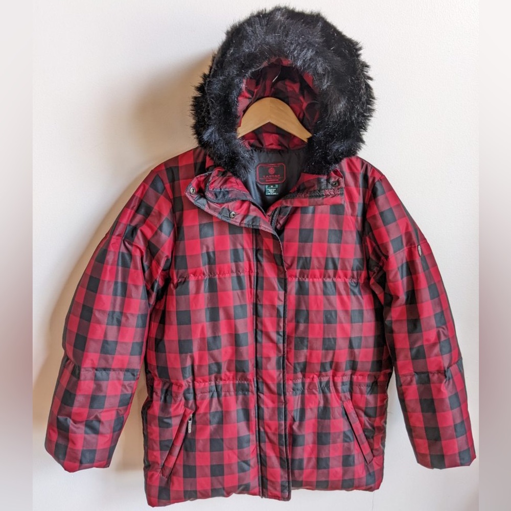 Ralph Lauren buffalo plaid down jacket